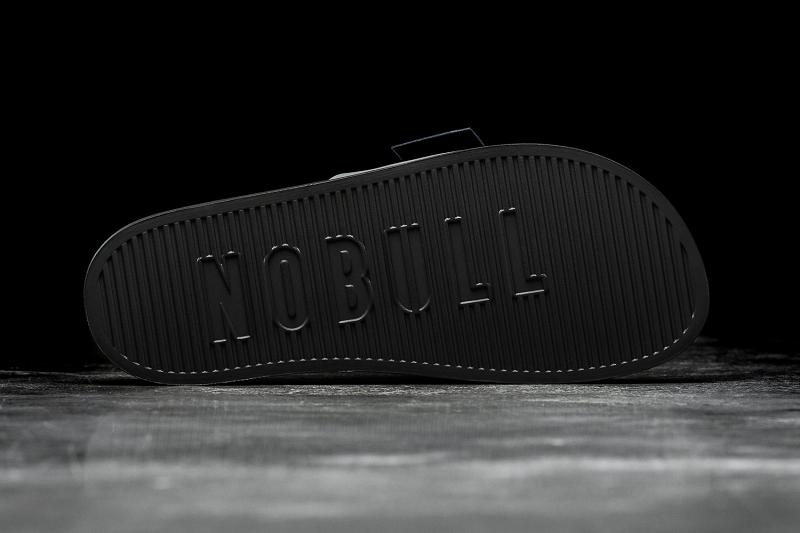 Black Nobull Adjustable Men's Slides | CA R1190V